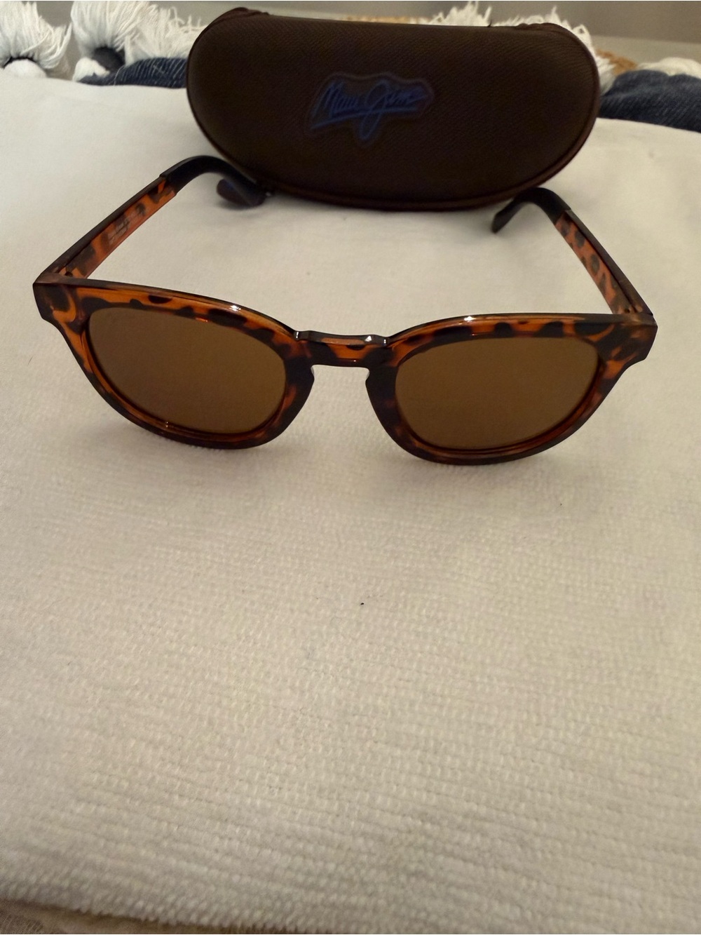 Maui Jim Men’s Tortoiseshell Sunglasses with Brown Lenses